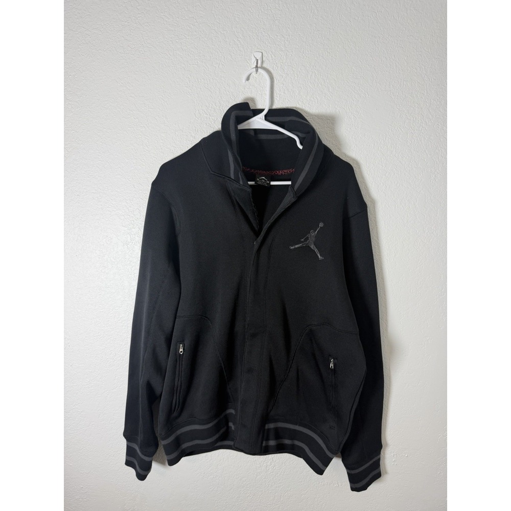 Jordan Varsity Shawl Collar Sweater Jacket Mens XL Black Full Zip 576805-010
